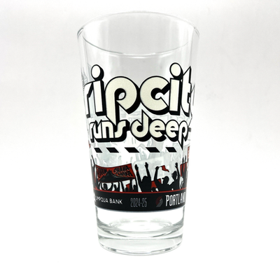 #ad 2024 25 Portland Trail Blazers Rip City Runs Deep Pint Glass Umpqua Bank NBA SGA $19.99