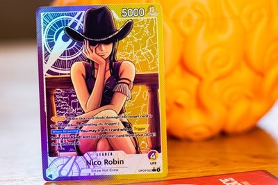 Purple Yellow Nico Robin OP09-062 Custom Alt Art Leader für One Piece TCG