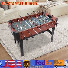47" Competition Sized Wooden Soccer Football Table Adults  Kids Home Outdoor