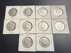 10 40% Silver Kennedy Half Dollars Mixed Years $5.00 Face Value Lot of 10 #1522