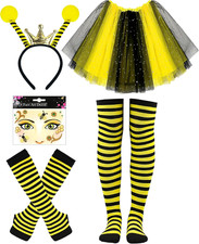 5 PCS Halloween Bee Costume Yellow Bee Antenna Headband for Animals Honeybee Cos