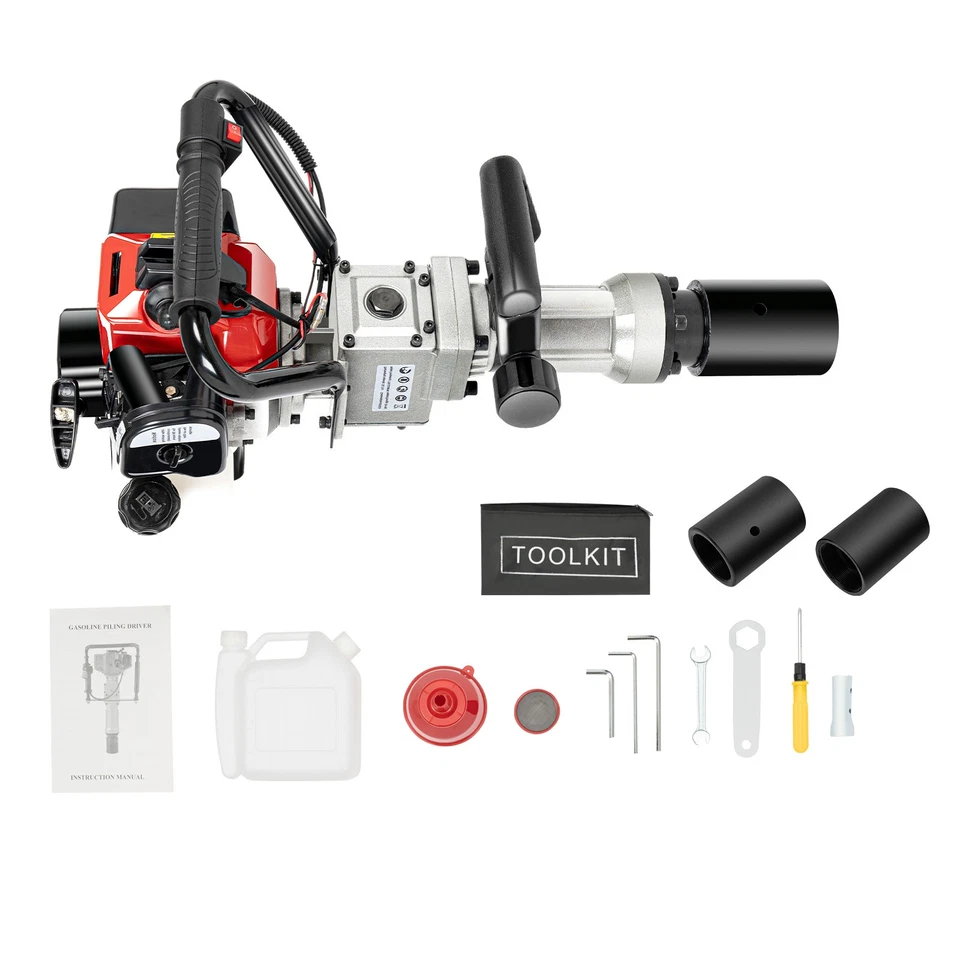 32cc Gas Powered T-Post Driver 2 Stroke Pole Pounder Pile Driver Hammer Portable - Image 4 of 4