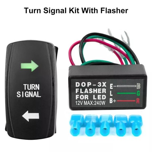 Motorcycle Blinker Relay and Rocker Switch Compatible with For ATVs UTVs - Picture 5 of 12