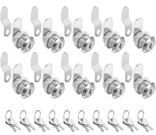 Cabinet Cam Locks Keyed Alike 5/8'' Fits on 3/8'' Max Door Thickness Secure F...