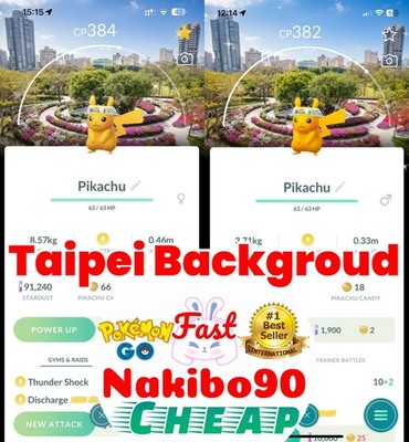 Pokemon  Shiny Pikachu Flower Hat Background Taipei Taiwan TRA-DE P TC 