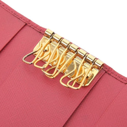 Prada Saffiano Key Holder 6KEY 1M0222 Pink Mini Wallet 132422220 - Picture 9 of 10