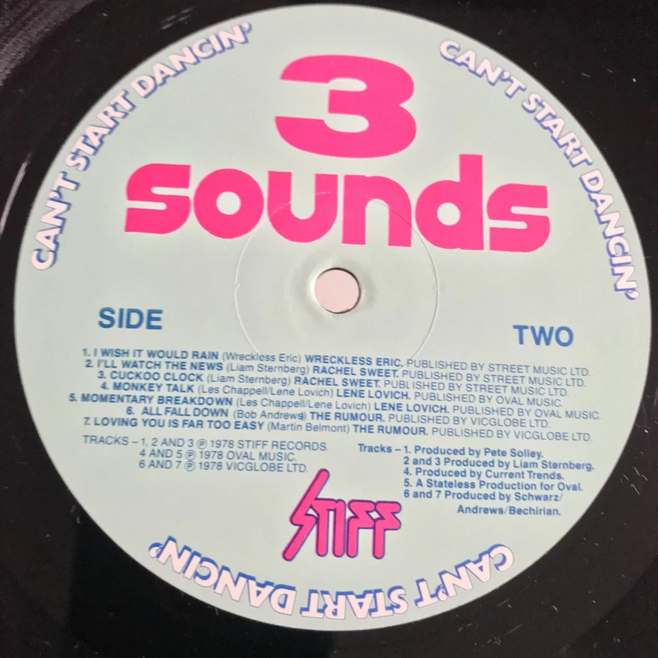 Can't Start Dancin' - Stiff Records Vinyl Compilation - Ian Dury, Lene Lovich - Image 3 of 4