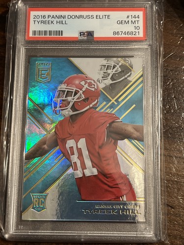 2016 Panini Donruss Elite #144 Tyreek Hill Kansas City Chiefs RC Psa 10β‘οΈ