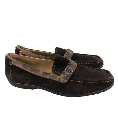 Florsheim Men\'s Size 10D Brown Leather Moc Toe Slip On Buckle Driving Loafers Florsheim Men main image 2