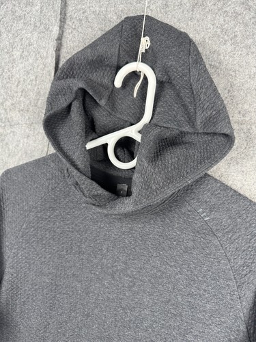 Lululemon At Ease Hoodie Mens Small Gray Textured Pullover Hooded Sweatshirt - Picture 2 of 9