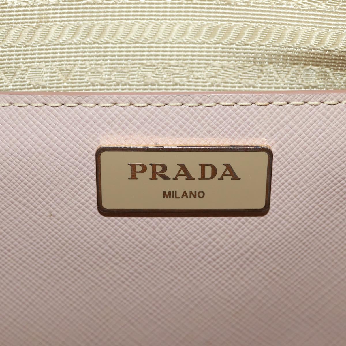 Prada Double Zip Lux Tote Saffiano Leather Pink Leather Tote Bag Bag Authentic thumbnail 6