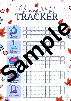 #ad Upload Cleaning Habit Tracker For Kids Or Adults $3.00