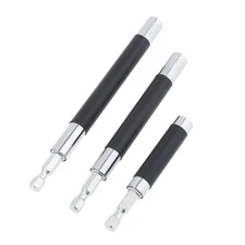 "3-Piece Magnetic Screwdriver Bit Holder Extension Set with Guide Rods"
