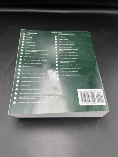 Arizona Rules of Court Volume 1 2024 edition state law book Reuters - Bild 2 von 5