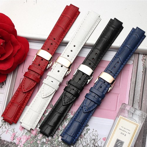 Leder Uhrenarmband für Cartier Ballon Bleu 14-22 mm konvex Herren Damen Watchband - Bild 15 von 40