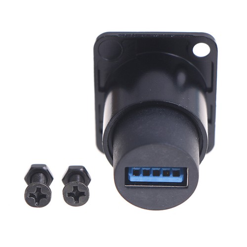 D type Metal USB Socket Double Pass Connector USB 3.0 Connector Panel Mounti _ou - Photo 8/10