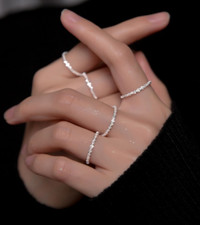 Delicate 925 Sterling Silver Simple Twist Strand Ring