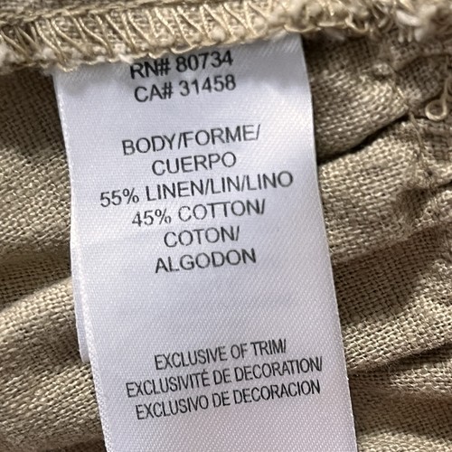 BCBGeneration Sz XS Paula Linen Jacket Khaki Utility Safari Peplum Hem Gorpcore - Picture 10 of 12