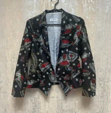 Sika'a Collection Print Blazer Size 8 Made in UK