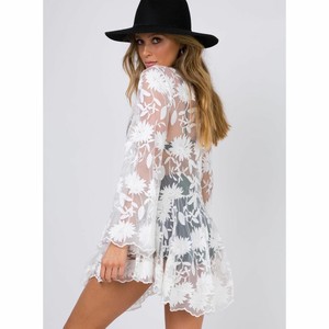 indigo skies lace mini dress