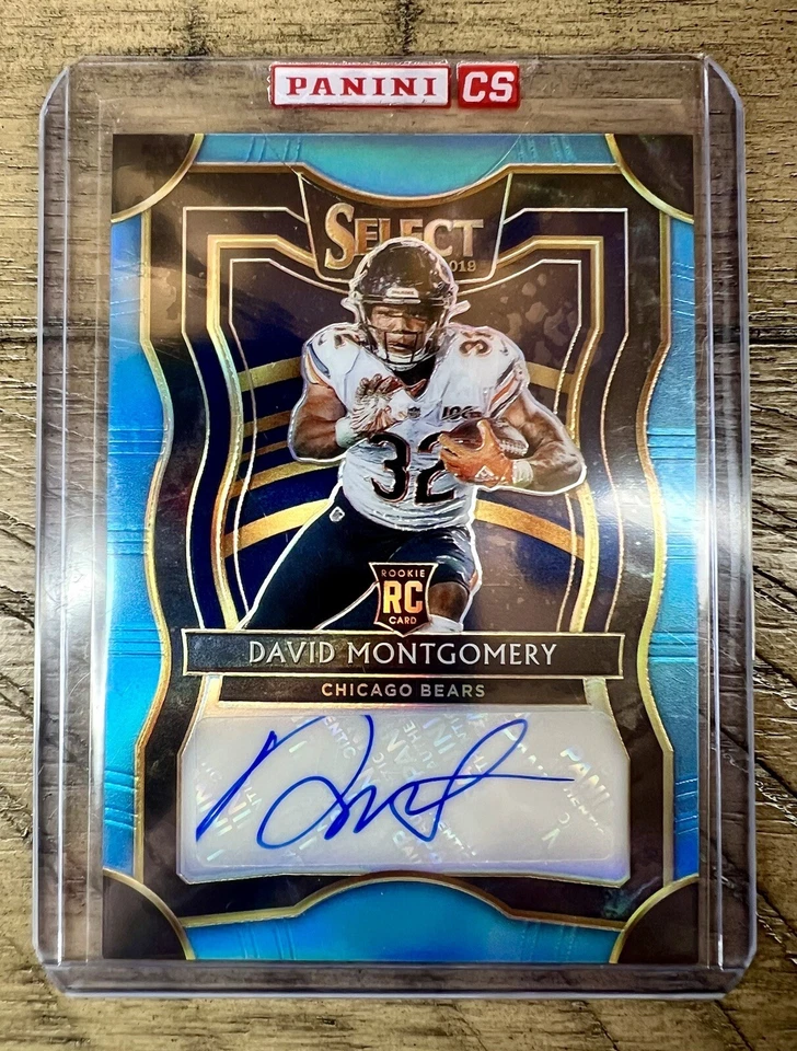 2019 SELECT DAVID MONTGOMERY LIGHT BLUE PRIZM AUTO RC SP 21/35 DETROIT LIONS RB - Image 2 of 4