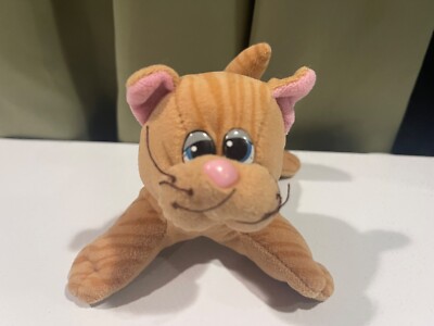 VINTAGE Tonka POUND PURRIES Orange Tabby CAT KITTEN 6'' Plush STUFFED Puppies