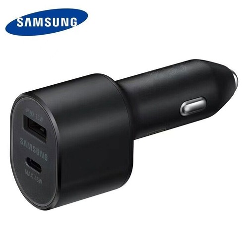 Samsung 45W Dual Port Fast Charging Car Charger & 3A USB-C to USB-C Cable S24 - Picture 6 of 10
