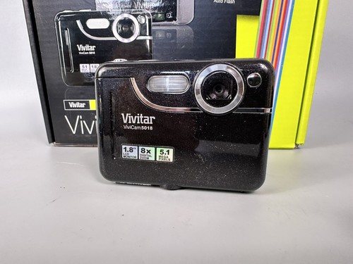 Vivitar Digital Camera Vivicam 5018 5.1MP Black, In Original Box With SD -Tested - Picture 3 of 10