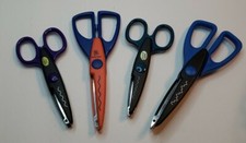 Lot of 4 Decorative Craft Scissors Scalloped Edge for Scrapbooking