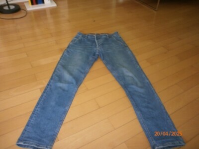 Designer Mos Mosh Gallery Herren Jeans chinolook blau Seitentaschen W31 L32
