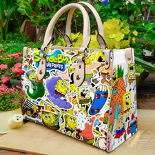 Personalized Spongebob squarepants 1 Women Leather Hand Bag