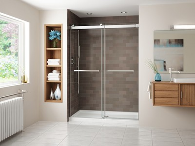 Fleurco 45 48 X 79 Gemini Frameless Sliding Bypass Shower Door