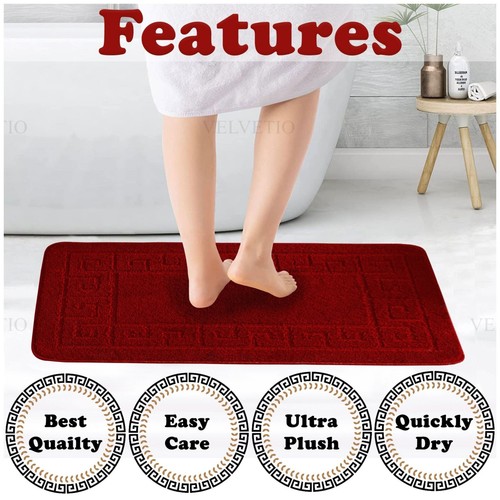 MEMORY LOOP BATH MAT SET PEDESTAL NON SLIP SUPER SOFT TOILET BATHROOM RUG 2PC - Picture 274 of 341