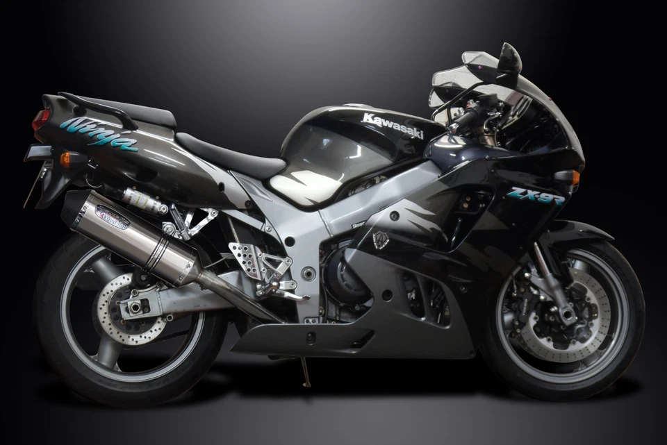 Kit de silenciador de escape de acero inoxidable X-Oval de 13,5" Slip On Kawasaki ZX-9R Ninja 1994-97 Foto 4 de 4