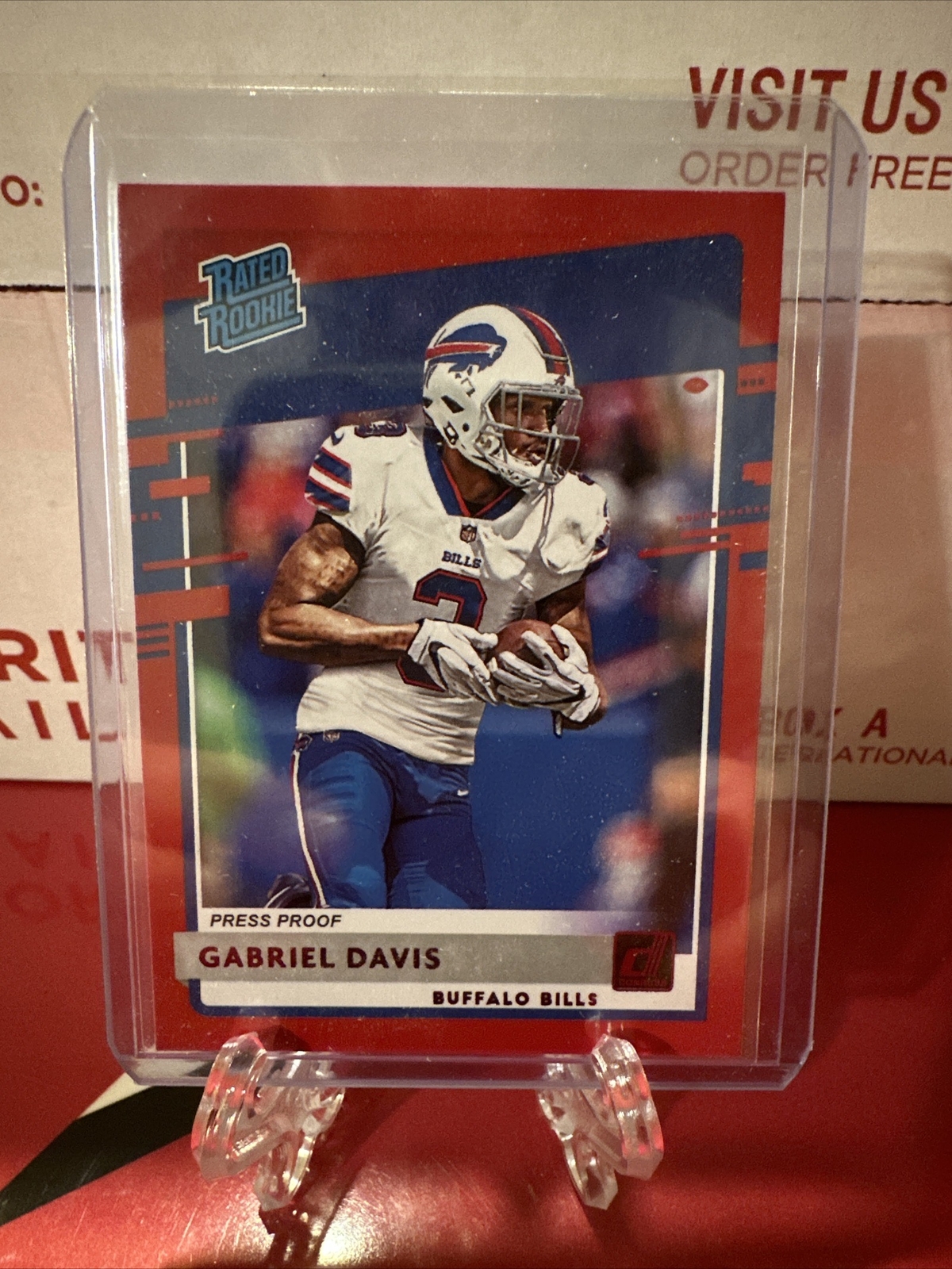2020 Donruss Gabriel Davis Red Press Proof Rated Rookie Rc Bills  #337