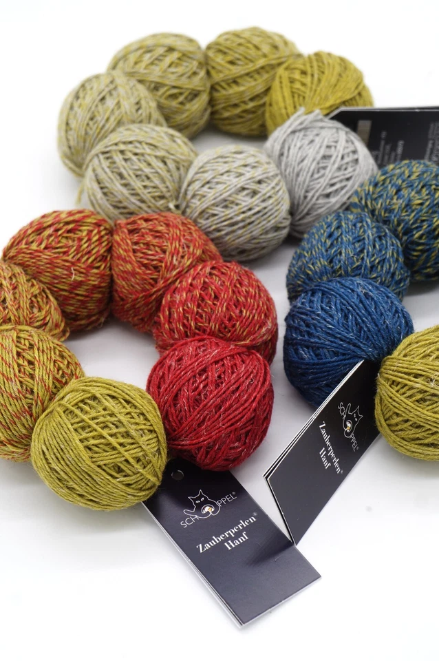 Organic merino wool and hemp knitting yarn Schoppel Wolle Zauberperlen Hanf - Image 2 of 4