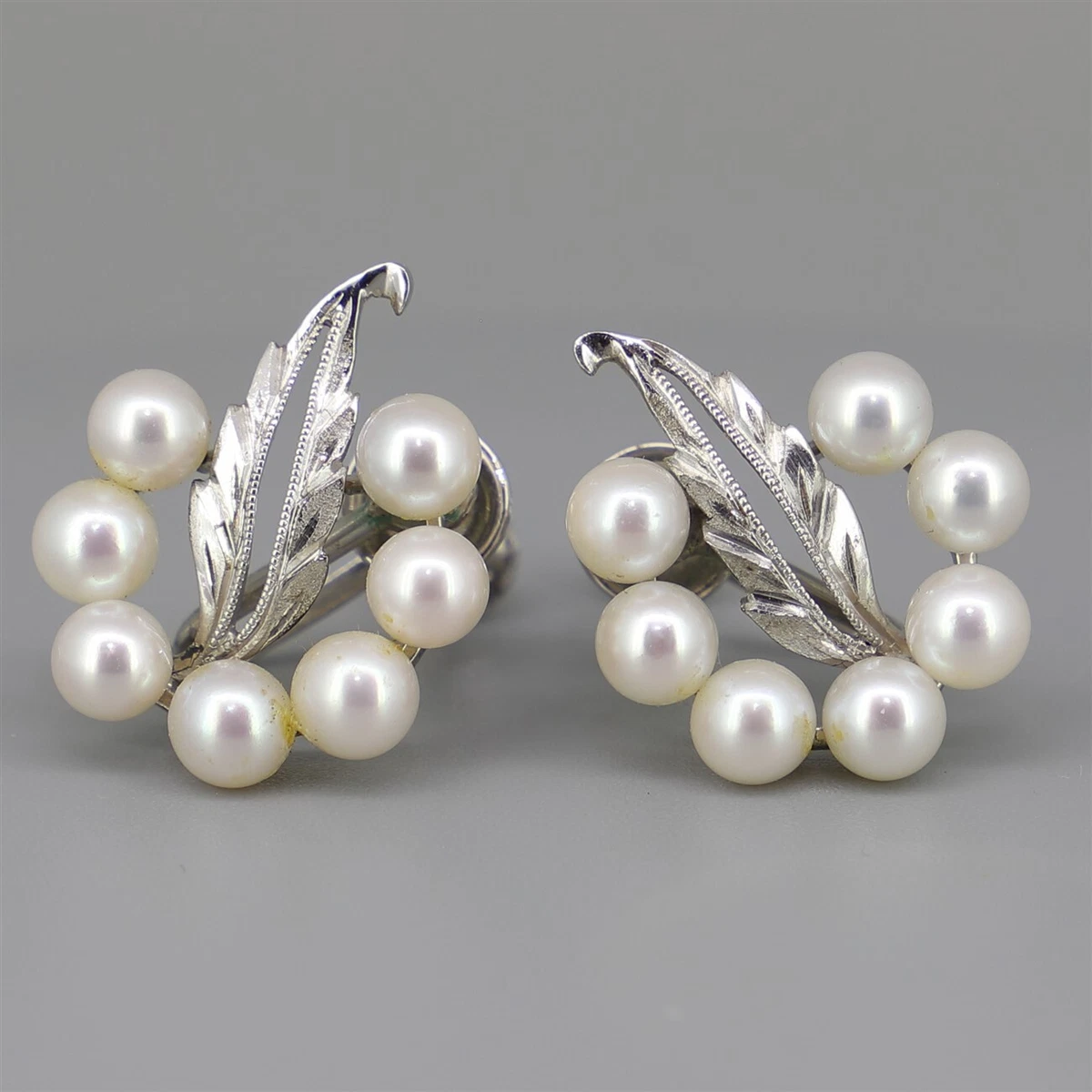 Mikimoto pearl deals earrings ebay