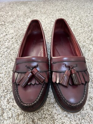 Cole Haan Burgundy Leather Tassel Loafer Shoes Men Size 10-11 Extra Wide Cole Haan Men main image 4