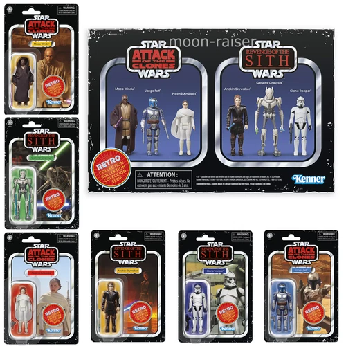 Star Wars Retro Collection Action Figure Set by Hasbro Episode II and III