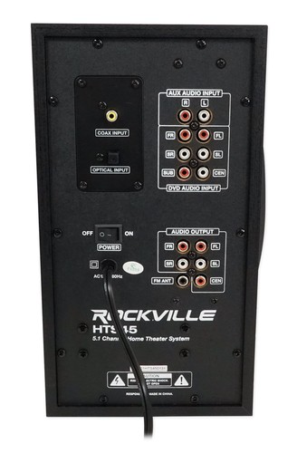 Rockville HTS45 800w 5.1 Channel Bluetooth Home Theater Audio System+Subwoofer - Picture 6 of 12