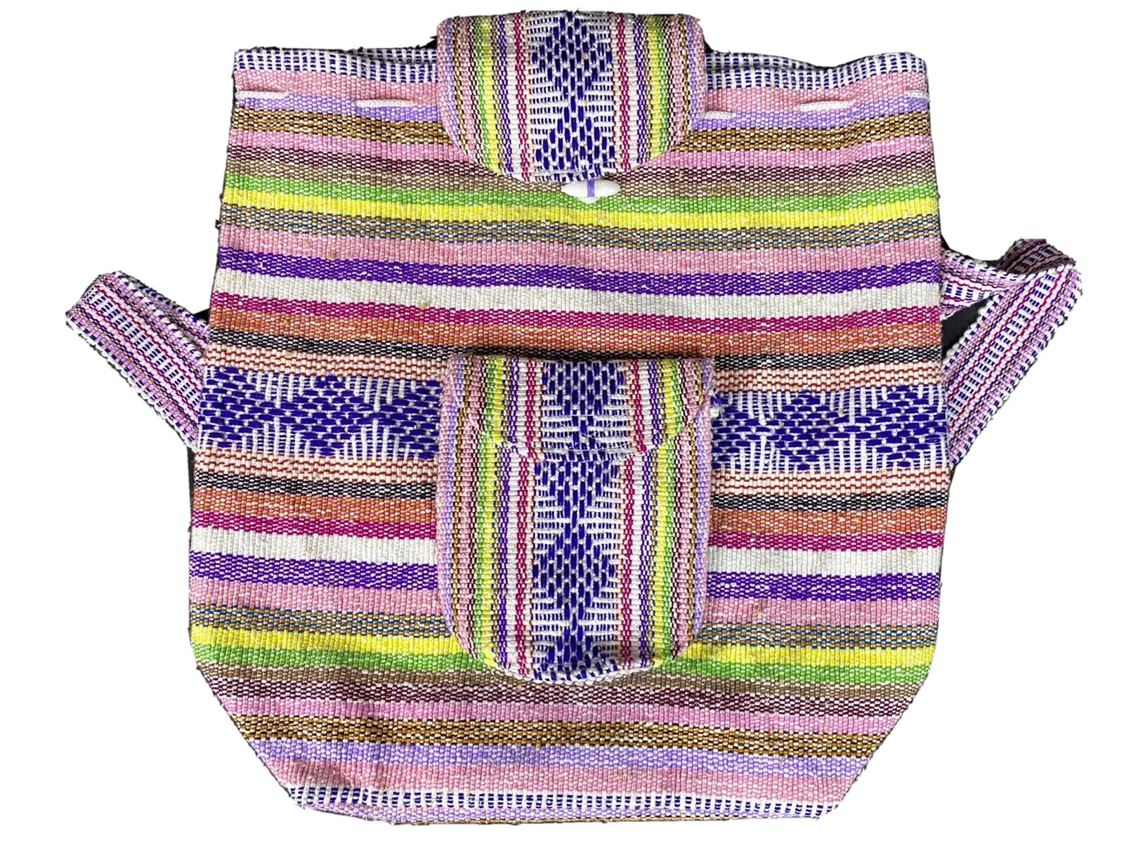 Boho Multicolor Medium Drawstring Travel Backpack… - image 1