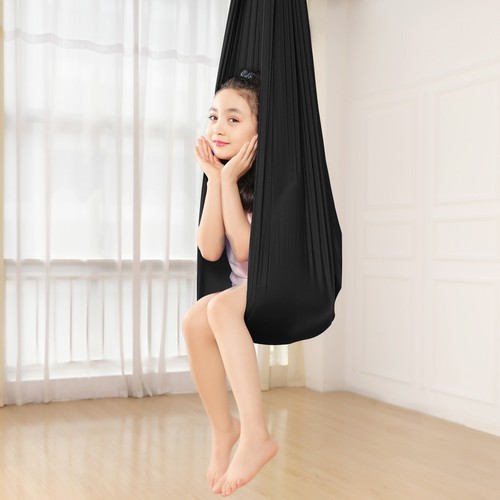 Columpio para niños hamaca interior yoga terapia niños autismo 280x150cm DE - Imagen 10 de 88