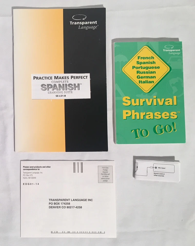 SUITE COMPLETA DE APRENDIZAJE DE ESPAÑOL Windows 95 98 Software PC Vintage Caja Grande CIB Foto 4 de 4