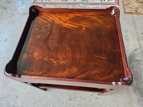 TAVOLINO 2 RIPIANI IN MOGANO ORIGINALE EPOCA XIX SECOLO RESTAURATO - Foto 14 di 24