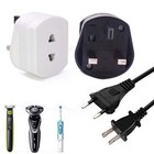 EU 2 Pin To 3 Pin UK Electric Power Shaver Toothbrush Plug Adaptor Converter
