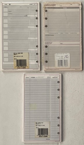 Day Runner Running Mate Edition 6-Ring Refill Lot - Call Record Message Finances - Picture 4 of 6