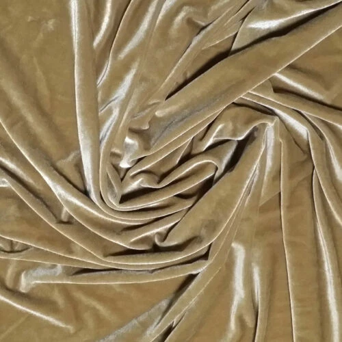 Beige Handarbeitsstoffe aus Samt