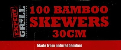 100 x 30 cm (12 Zoll) Bambusspieße ~ Grill, Kebab, Obst, Schokoladenbrunnen Stäbchen