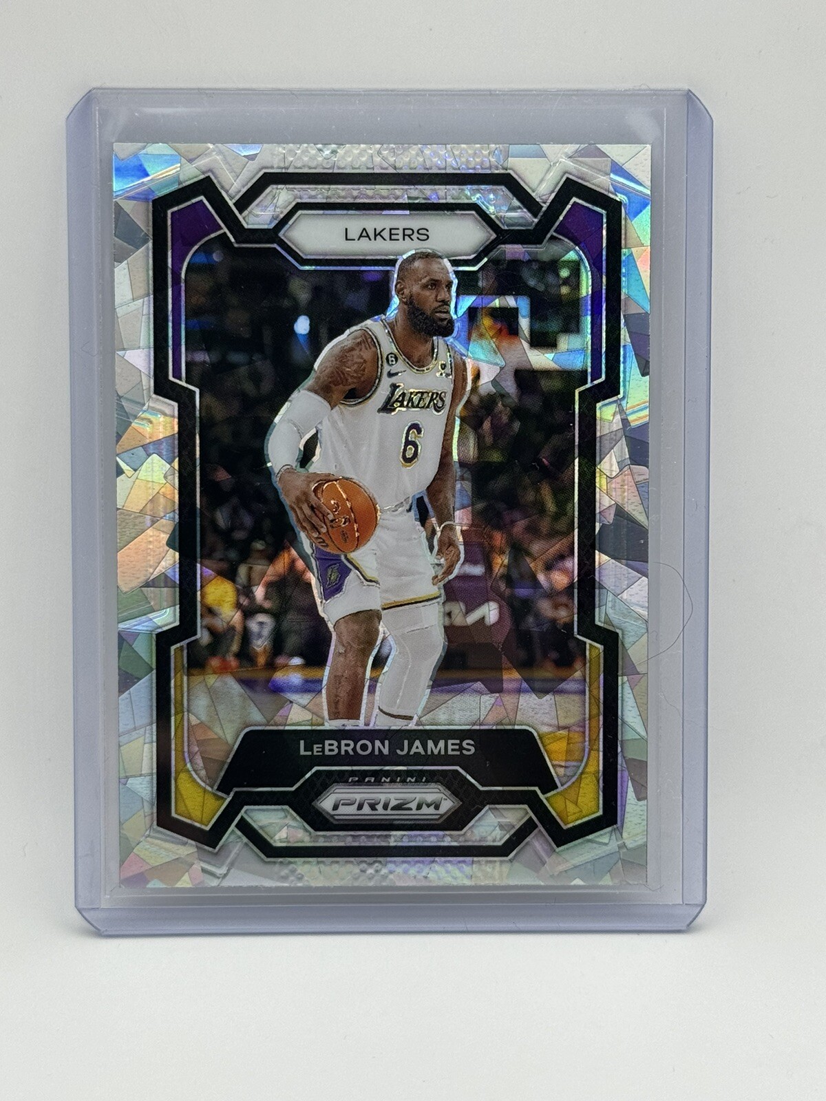 2023-24 Panini Prizm LeBron James Cracked Ice Prizm #63 Lakers