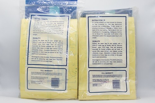 (2) EUREKA 52320 EINWEG STAUBBEUTEL - STYLE F & G - AUFRECHT STAUBSAUGER ORIGINAL - Bild 2 von 2